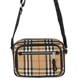 Burberry Check Leather Crossbody Bag Shoulder